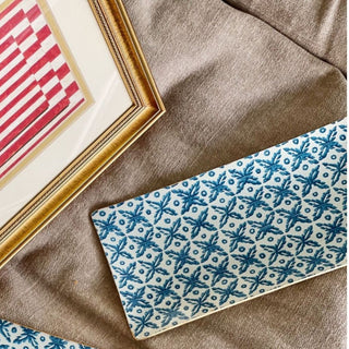 Aspa Azul Plato Redondo