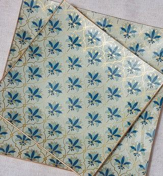 Enya Blue Plato Cuadrado
