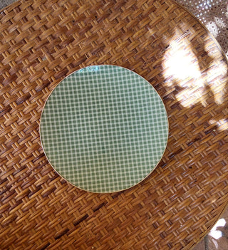 Vichy Verde Plato Redondo