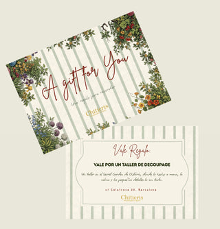Tarjeta Regalo Taller Decoupage