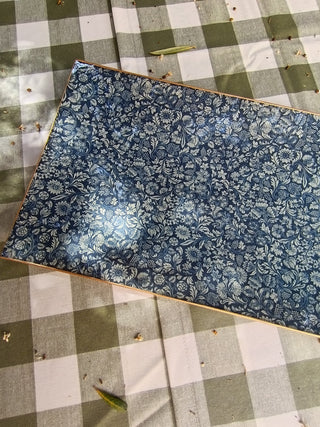 Little Blue bandeja rectangular