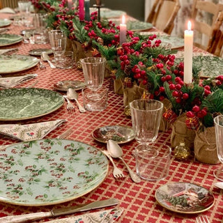 Conjunto de Platos de pan redondos Golden Christmas