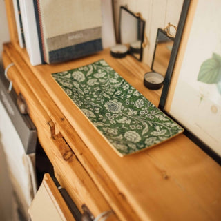 Flor Verde Oscuro Bandeja Rectangular