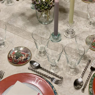 Conjunto de Platos de pan redondos Golden Christmas