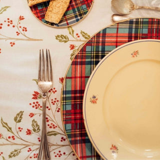 Escocés Verde Plato Redondo