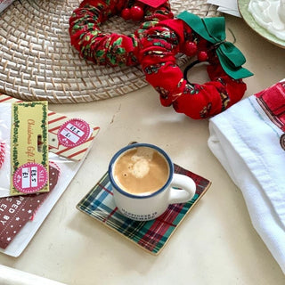 Platito mini cuadrado Escocés verde