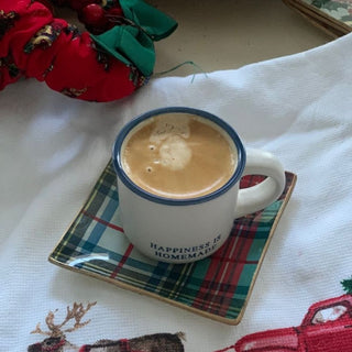 Platito mini cuadrado Escocés verde